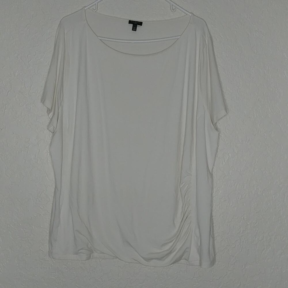 Talbots Short Sleeve Top Cream Size 3X